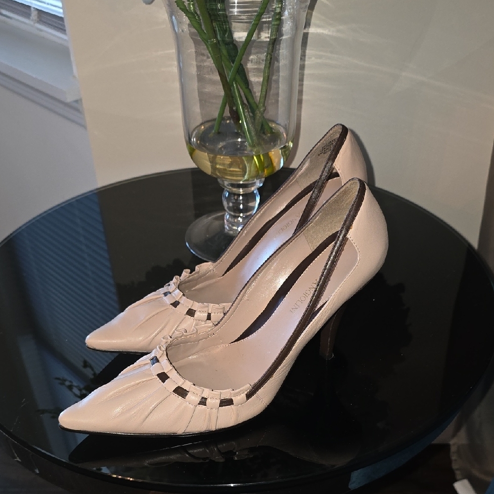 Enzo Angiolini Cream Women's Heels